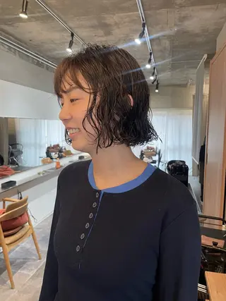 ショート パーマ 土川 陽菜のヘアスタイル