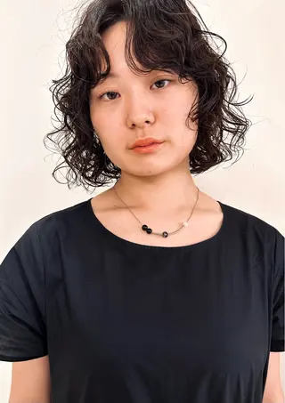 ミディアム パーマ ケアパーマ/ケアブリ ーチdaisukeのヘアスタイル