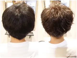 ショート メンズ カラー パーマ 工藤 裕樹のヘアスタイル