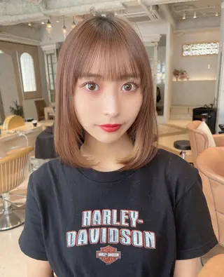 ミディアム 透明感✖️暖色 shuheiのヘアスタイル