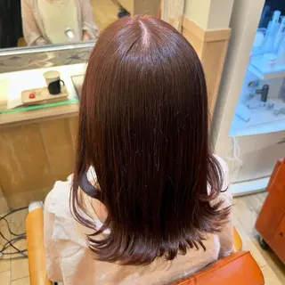 セミロング 柔らかい縮毛矯正 Yu🫧銀座🩶のヘアスタイル