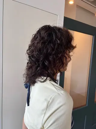 ミディアム パーマ ハードパーマ Rico💜のヘアスタイル