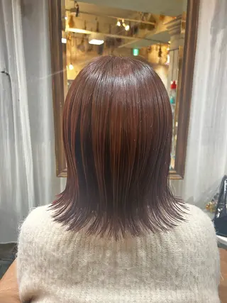 ミディアム 濵﨑 理奈のヘアスタイル