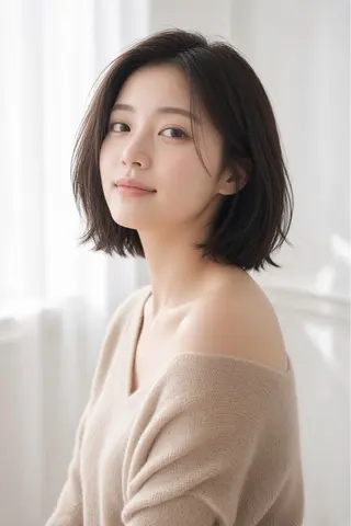 ミディアム 石沢 知康のヘアスタイル