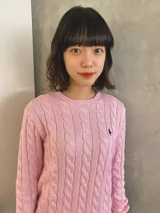 ショート カラー 森貴裕/ニュアンス パーマ/オリーブのヘアスタイル