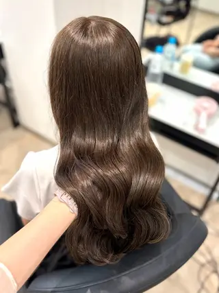 ロング カラー 𝒎𝒐𝒆🩰 名駅/ヘアメ/暖色♡のヘアスタイル