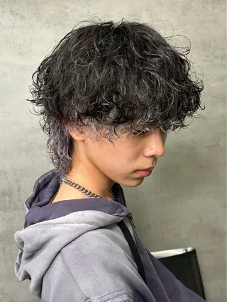 カラー パーマ メンズ 静岡 / 毛流れ特化 /下居真大のヘアスタイル