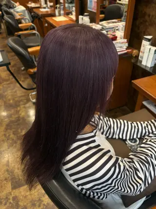 ロング カラー 落合 ちりのヘアスタイル