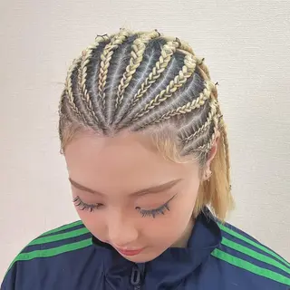 ヘアアレンジ ミディアム カラー インヘアー/マツエク /下伊福店/﨑山瑠依のマツエク・マツパデザイン