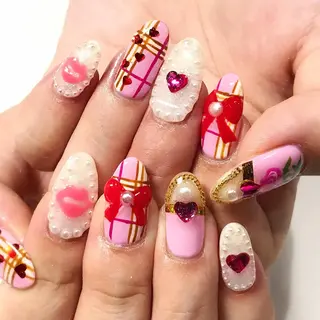 ネイル 渋谷／チップ長さ出し 👑アプレgel-xのネイルデザイン