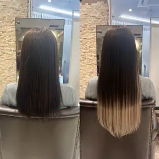 セミロング カラー ヘアアレンジ ANKH CROSS ゆうかのヘアスタイル