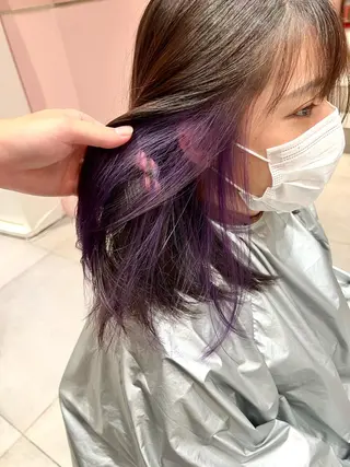 ミディアム カラー レイヤー専門家 ダブルカラー修のヘアスタイル