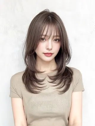 セミロング un knownのヘアスタイル