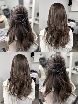 ロング カラー ブリーチ🐰インナー ♡ハイライト♡綾🐰のヘアスタイル