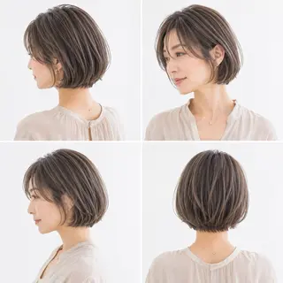 ショート カラー 白髪ぼかし×ショート 天王町×玉山直哉のヘアスタイル
