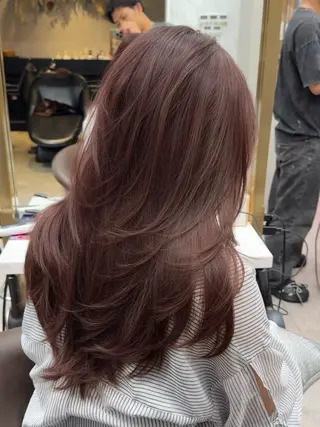 ミディアム カラー レイヤーダブルカラー KYONのヘアスタイル