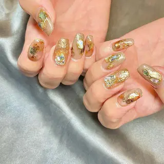 セミロング カラー パーマ ヘアアレンジ メンズ キッズ ネイル マツエク・マツパ アイブロウ el. by Aoのネイルデザイン