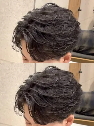 ミディアム パーマ メンズ きょーすけ 💈barberのヘアスタイル