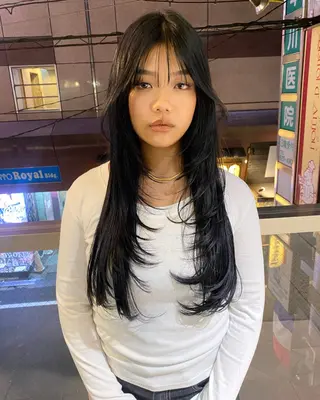 ロング カラー ウルフカット モデル募集中！ミカのヘアスタイル
