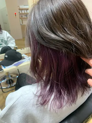 カラー 森 🫧大人可愛い 顔周りレイヤー🎀のヘアスタイル