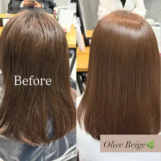 ミディアム カラー 艶カラー✨️髪質改善 🪽縮毛矯正mamiのヘアスタイル