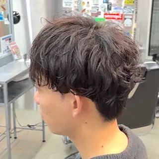 ショート パーマ ヘアアレンジ メンズ MENIN メンズ サロン 望月 涼太のヘアスタイル
