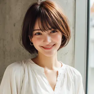 ミディアム ✨透明感カラー✨ ☘️くすみカラー☘️のヘアスタイル