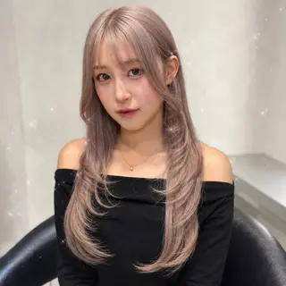 ロング レイヤー/ハイトーン 🤍reina🤍のヘアスタイル