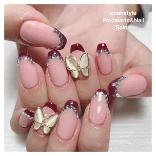 ミディアム ネイル 🐾enen style 🐾のネイルデザイン