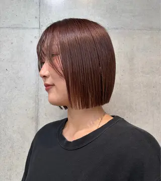 ショート カラー ヘアアレンジ ボブ艶モテカラー🫧 カリンのヘアスタイル