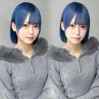 ミディアム カラー 艶髪ハイトーン ちひろ🌙+.°のヘアスタイル