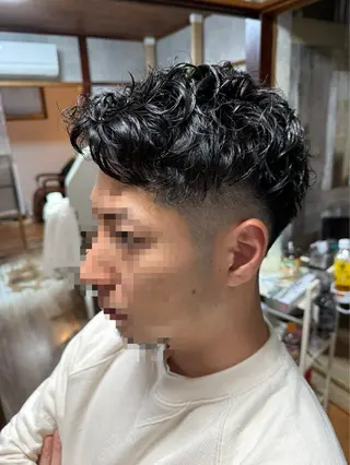 ショート パーマ メンズ メンズ特化型/永井 友貴のヘアスタイル