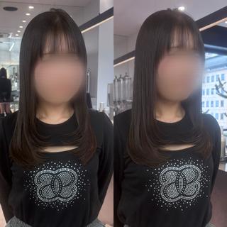 セミロング 韓国ヘア🧑🩰♡ 美髪矯正🦋RUIのヘアスタイル