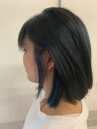 ミディアム 斉藤大河 カラー/縮毛矯正のヘアスタイル