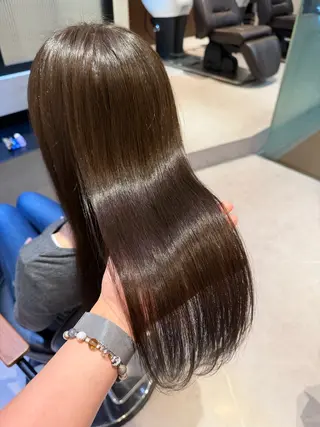 ロング カラー オリーブカラー🫒/ ハッシュカット/みゆのヘアスタイル