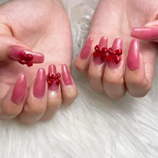 ロング ネイル BELLUNA Mizuki❤︎のネイルデザイン