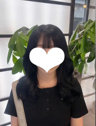 セミロング カラー 上村 真凜のヘアスタイル