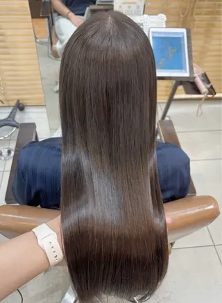 セミロング カラー 頭皮×髪質改善 透明感カラー💎中村のヘアスタイル