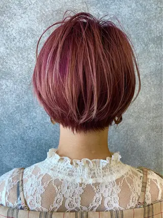 ショート カラー SNS撮影用 髪質改善モデル募集のヘアスタイル