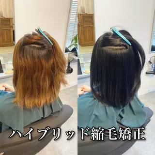 セミロング カラー パーマ ブリーチ縮毛矯正/ デサキ ショウヘイのヘアスタイル
