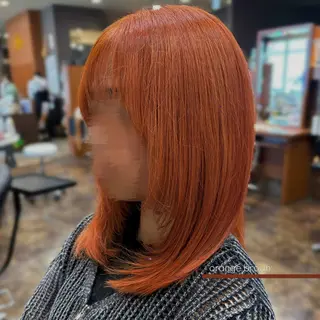 セミロング カラー 落合 ちりのヘアスタイル