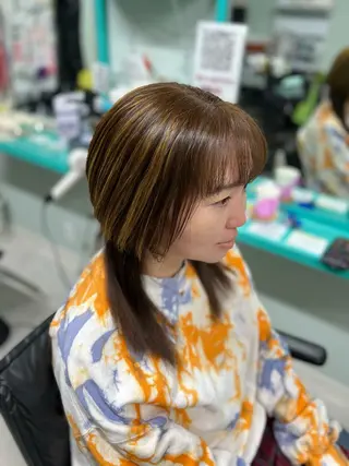 ロング カラー ビューティサロン 月麗(ルナ)のヘアスタイル