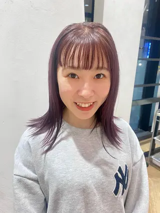 ミディアム カラー 増井 彩乃のヘアスタイル