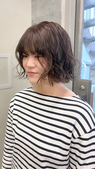ショート カラー ボブ/パーマ 🐕🦺Nagiのヘアスタイル