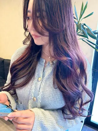 ロング カラー ご予約はインスタ のみ🌿@n7g10のヘアスタイル