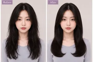 セミロング ⭐︎ MUTSUMIのヘアスタイル
