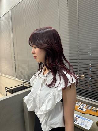 セミロング カラー MAEUL miyuのヘアスタイル