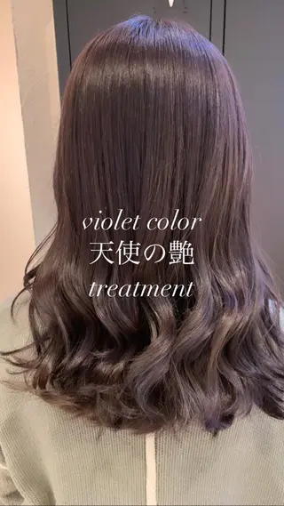 セミロング カラー 似合わせカラー/艶 髪質改善/ヨシザキのヘアスタイル