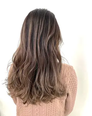 セミロング カラー コレットヘアー 田中アヤノのヘアスタイル