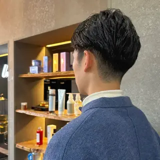 ショート パーマ メンズ メンズ💈毛流れパー マ✨メンズカット吉田のヘアスタイル